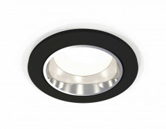 Комплект встраиваемого светильника Ambrella light Techno Spot XC6513003 SBK/PSL черный песок/серебро полированное (C6513, N6112)