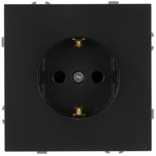 Розетка ЭРА Galaxy 15-2101-05 c заземлением 2P+E Schuko 16А-250В IP20 антрацит Б0070627