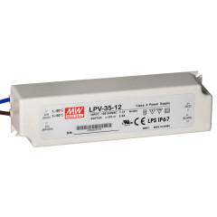 Блок питания Mean Well, герметичный, LPV-35-12, в пластиковом корпусе LPV-35-12