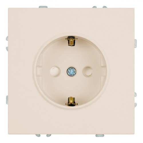 Розетка 1-местная с защитной шторкой с/з (механизм), Stekker, 250В, 16А Эмили, RST16-5110-08, кашемир, soft touch 49906