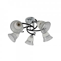 Потолочная люстра ЭкономСвет 12259/5MR+CR+BK WT+CL