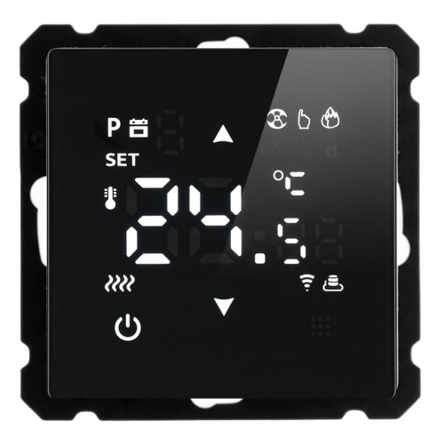 Терморегулятор Wi-Fi (механизм), Stekker, 250В, 3500Вт Катрин, GLS00-7119-05, черный 50375