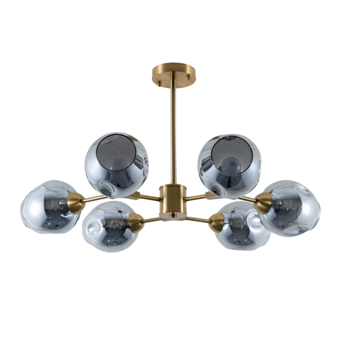 Потолочная люстра Arte Lamp Yuka Smoky A7759PL-6PB