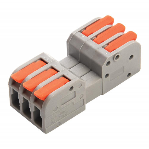 Клемма монтажная компактная Stekker для подключения фазных проводников 3 контактные группы, LD221-423 39874