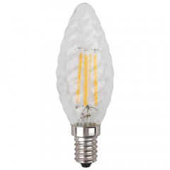 Лампа светодиодная филаментная ЭРА E14 5W 4000K прозрачная F-LED BTW-5W-840-E14 Б0027936