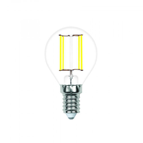 Лампа светодиодная филаментная Volpe E14 4W 3000K прозрачная LED-G45-4W/3000K/E14/CL/SLF UL-00008312
