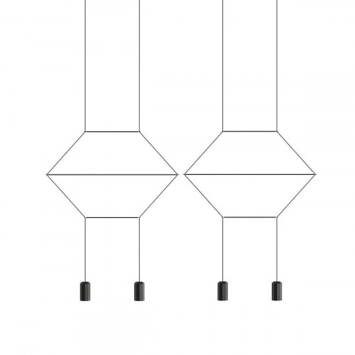 Подвесной светильник Imperium Loft Via Wireflow Polyhedral 4 Lineal Pendant Light 144326-22