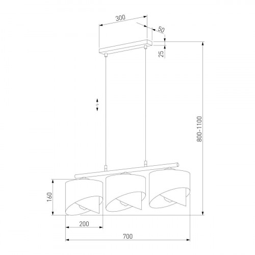 Подвесная люстра TK Lighting 4824 Grant Black