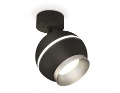 Комплект накладного светильника Ambrella light Techno Spot XM1102003 SBK/MCH черный песок/хром матовый (A2210, C1102, N7033)