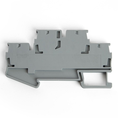 Зажим пружинный, 4-проводной проходной 2 уровня ЗНИ - 2,5 (JXB ST 2,5), серый Stekker 39967