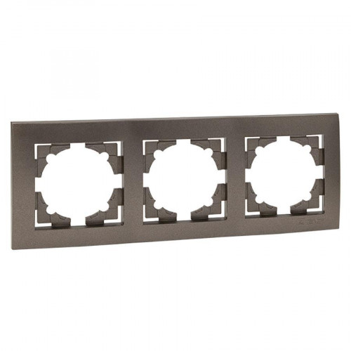 Валенсия Рамка 3-местная графит EKF EWM-G-303-60