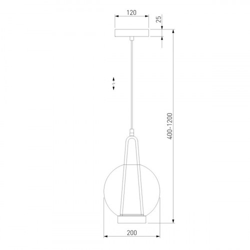 Подвесной светодиодный светильник Eurosvet Frasco 50267/1 LED латунь