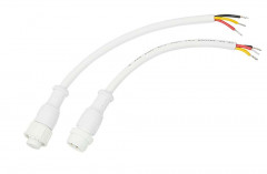 Соединительный кабель (3pin) герметичный (IP67) 3х0.5мм² белый REXANT 11-9530