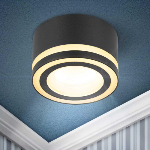 Светильник встраиваемый ЭРА DK113 BK под лампу GX53 черный Б0059788