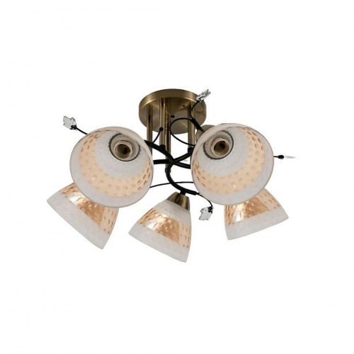 Потолочная люстра ЭкономСвет 12260/5AB+BK WT+TEA