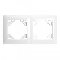 Рамка 2-постовая Stekker Эрна Элегант белый PFR00-9012-01 49630