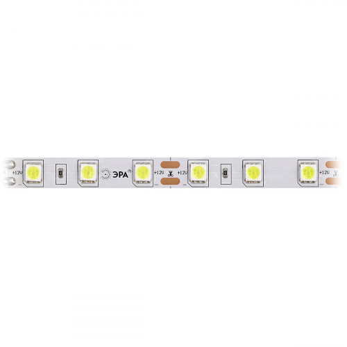 Светодиодная лента ЭРА 14,4W/m 60LED/m 5050SMD холодный белый 5M LS5050-60LED-IP20-W-5m C0043045