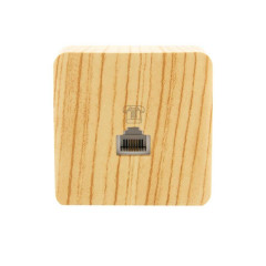 Розетка телефонная евро Lezard Viola беленый дуб 751-5200-137