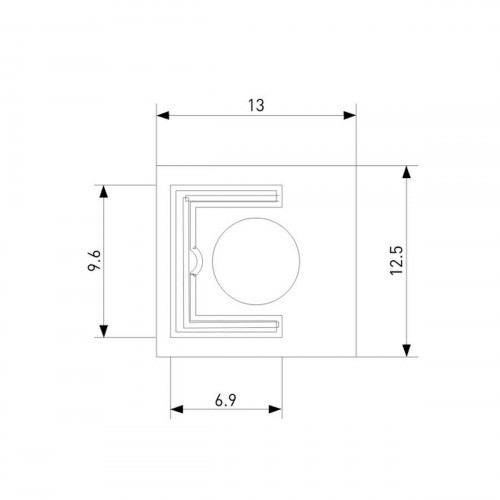 Заглушка для встраиваемого гибкого алюминиевого профиля под ГКЛ 9,5 мм Elektrostandard ZLL-2-ALP024 (2 шт.) a070647