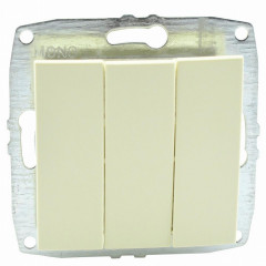 Выключатель Mono Electric Despina/ Larissa трехклавишный крем 500-001722-114