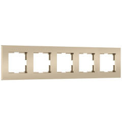 Рамка на 5 постов Slab шампань софт W0052911 a071629
