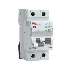 Дифференциальный автомат DVA-6 1P+N 16А (C) 30мА (A) 6кА EKF AVERES rcbo6-1pn-16C-30-a-av