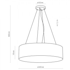 Подвесной светильник TK Lighting 1038 Rondo Granatowe