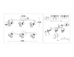 Настенно-потолочный спот Ambrella light TRADITIONAL TR8657