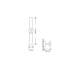 Настенный светильник KUTEK MOOD Mussa MUS-K-2(ZM)II 440