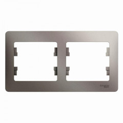 Рамка 2-постовая Systeme Electric Glossa платина GSL001202