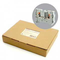 Зажим пружинный, 2-проводной проходной ЗНИ - 4, JXB PT 4, серый LD572-1-40 49242