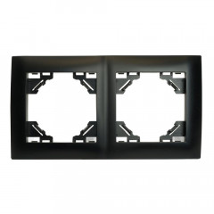 Рамка 2-постовая Stekker Эрна Элегант черный PFR00-9012-03 49662
