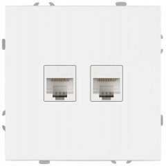 Розетка ЭРА Galaxy 15-3108-08 информационная двойная 2XRJ45 IP20 белый матовый Б0070770