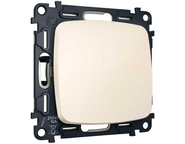 Комплект механизма 1-клавишного выключателя с самовозвратом Ambrella Volt OMEGA Бежевый матовый QUANT (OP3210, VM113) MO321050