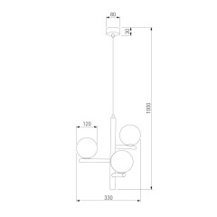 Подвесная люстра TK Lighting 6799 Estera Wood