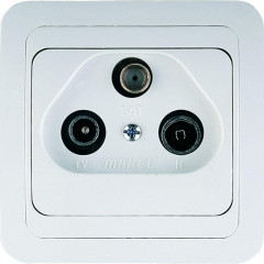 Розетка тv-r-sat концевая 1,5 db Makel Mimoza 12066