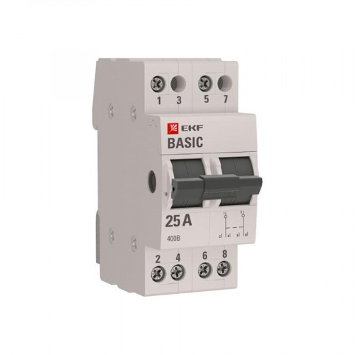 Трехпозиционный переключатель 2P 25А EKF Basic tps-2-25