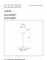 Уличный светодиодный светильник Lucide Justin 27888/04/31