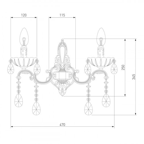 Бра Bogates 285/2 Strotskis