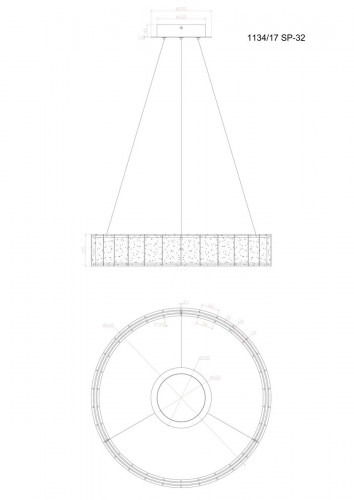 Подвесной светодиодный светильник Divinare Teresa 1134/17 SP-32