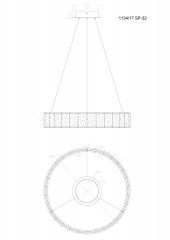 Подвесной светодиодный светильник Divinare Teresa 1134/17 SP-32