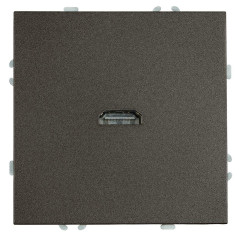 Розетка HDMI 2.0 Type A (механизм), Stekker Эмили, RST00-5118-09, антрацит, soft touch 50168