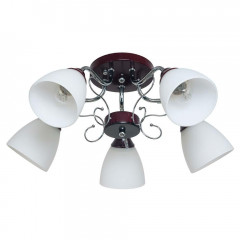 Потолочная люстра ЭкономСвет 50640/5CR+BR WT