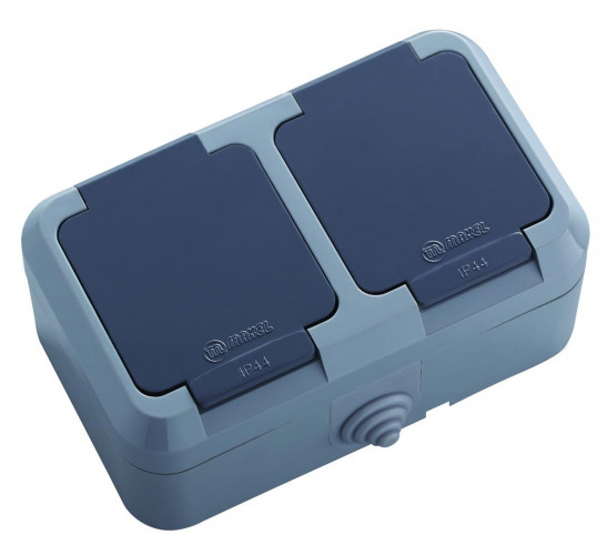 Розетка с крышкой + Розетка с крышкой Makel 18154