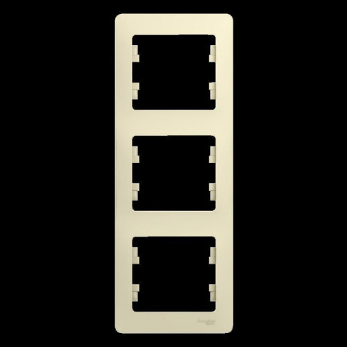 Рамка 3-постовая Systeme Electric Glossa бежевая GSL000207