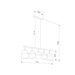 Подвесной светильник TK Lighting 2382 Amber