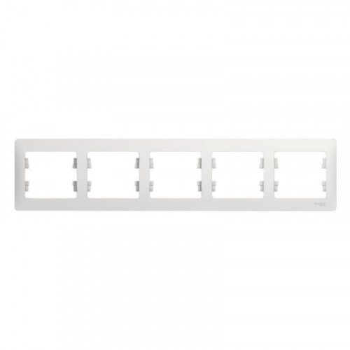 Рамка 5-постовая Systeme Electric Glossa белая GSL000105