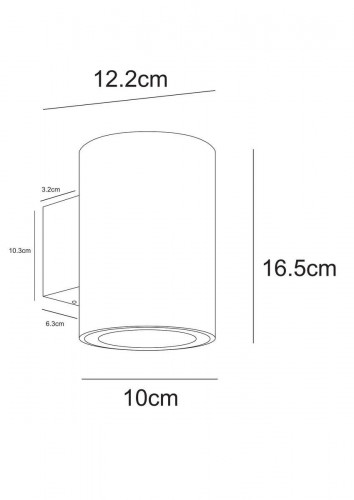 Уличный настенный светодиодный светильник Arte Lamp Torcular A1813AL-2BK