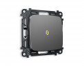 Комплект механизма 1-кл выключателя AMBRELLA VOLT с подсветкой 3200K OMEGA Антрацит серый QUANT (OP6520, VM101, G11Y) MO652010