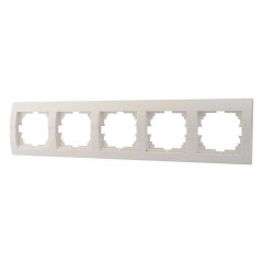 Рамка 5-ая горизонтальная Lezard Deriy белая 702-0200-150